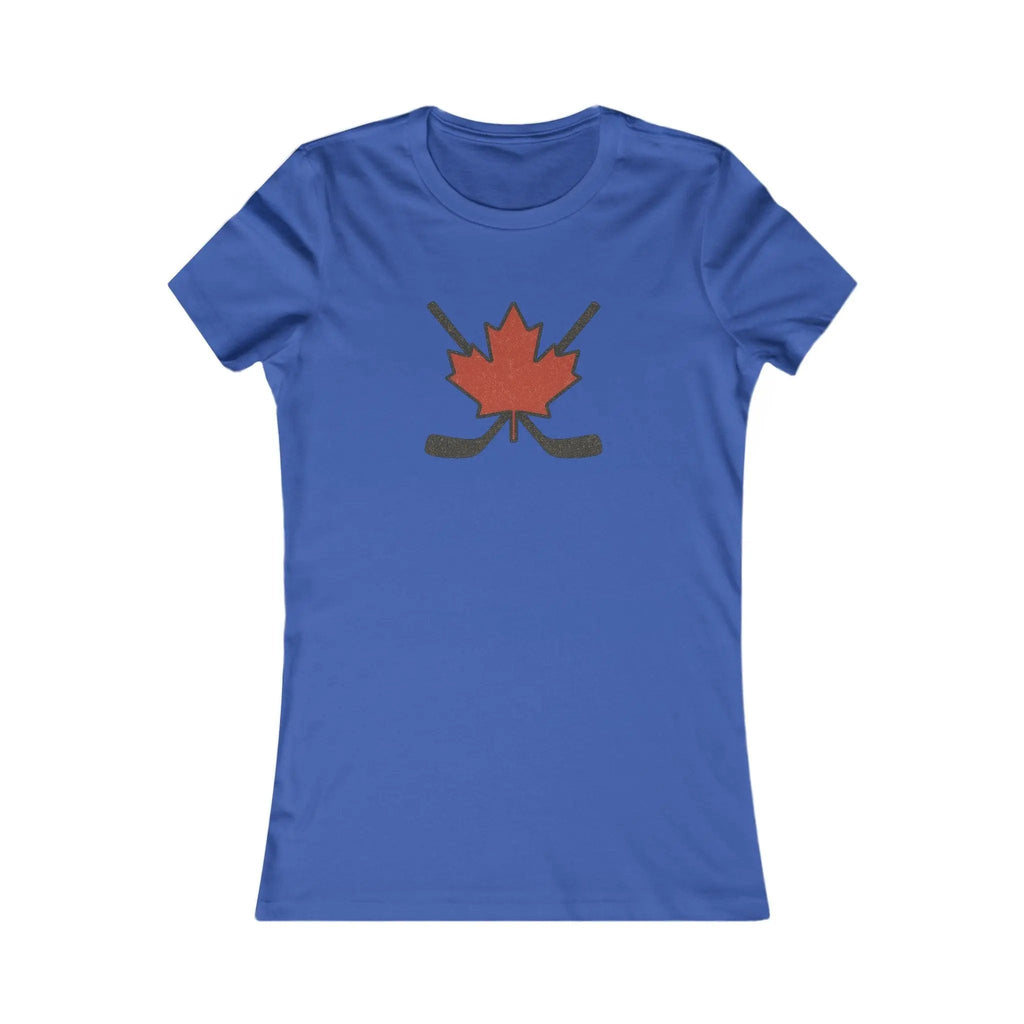 Maple Leaf Hockey Sticks Women's T-Shirt – Canadian Hockey Pride Tee