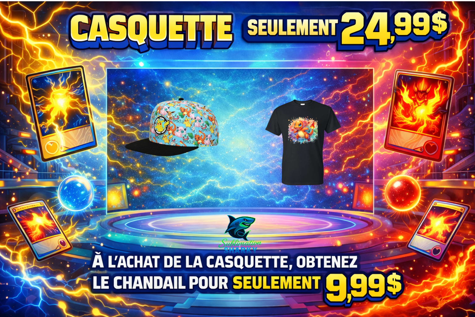 🔥 Deal Pokémon! Casquette + T-shirt à partir de 9,99$