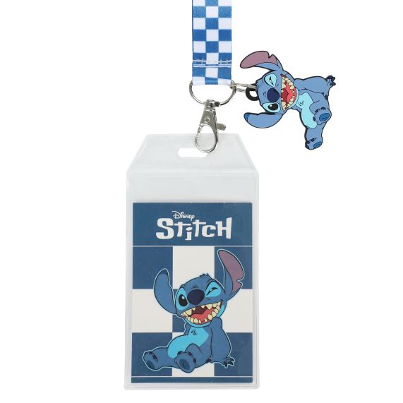 DISNEY – Lanière sublimée Stitch avec motif à carreaux